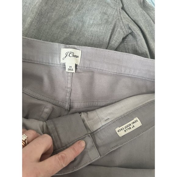 J Crew Billie Demi Boot Crop in Grey Size 31" - Picture 8 of 8